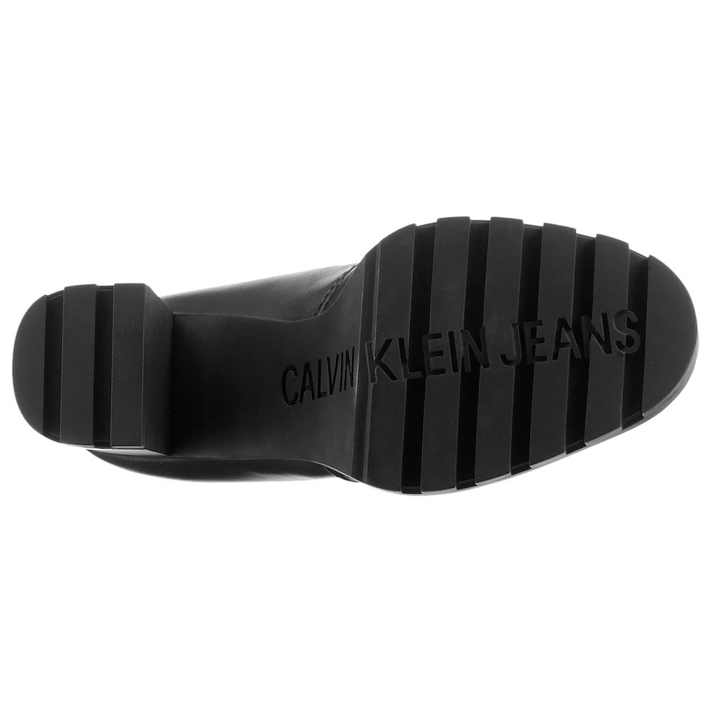 Calvin Klein Jeans High-Heel-Stiefelette »HEEL PLATFORM ZIP BOOT MG NAPPA« Ankleboots Stiefelette Blockabsatz Mit Fersen-Reißverschluss Online Kaufen