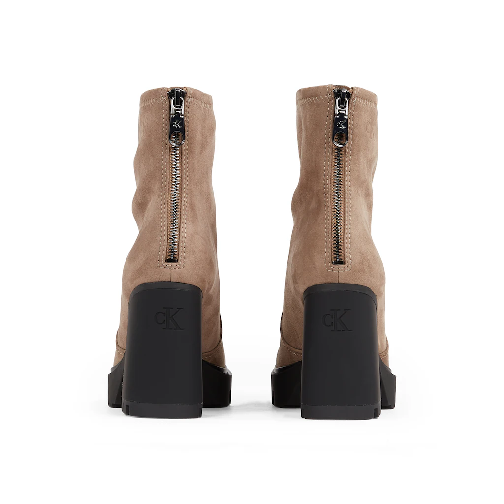 Calvin Klein Jeans High-Heel-Stiefelette »HEEL PLATFORM ZIP BOOT SS« Blockabsatz Plateau Stiefelette Praktischer Fersenreißverschluss ▷ Für
