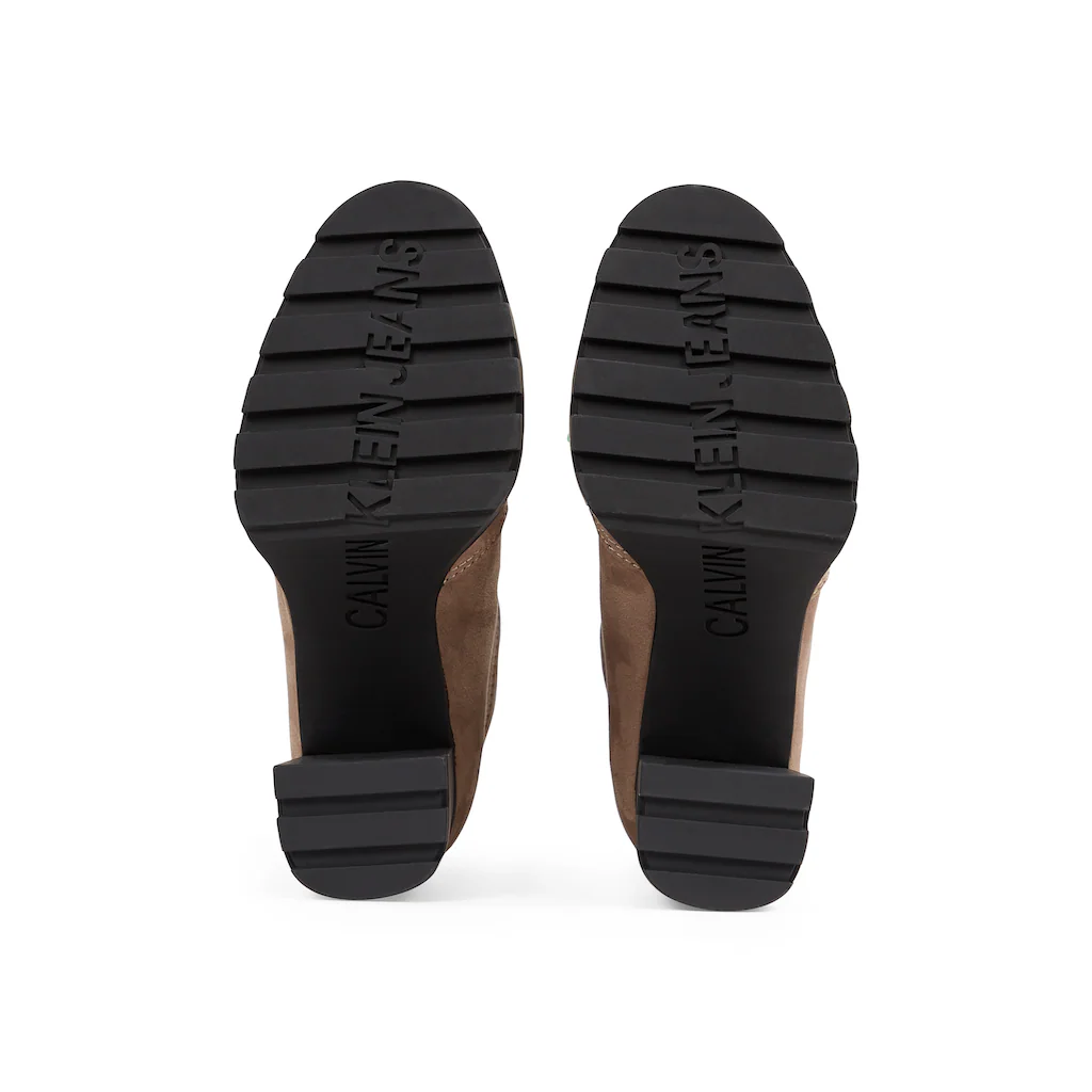 Calvin Klein Jeans High-Heel-Stiefelette »HEEL PLATFORM ZIP BOOT SS« Blockabsatz Plateau Stiefelette Praktischer Fersenreißverschluss ▷ Für
