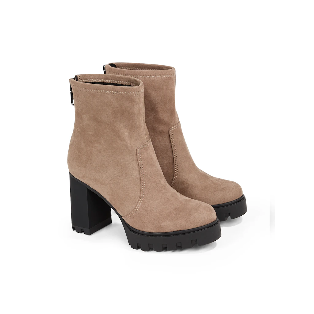 Calvin Klein Jeans High-Heel-Stiefelette »HEEL PLATFORM ZIP BOOT SS« Blockabsatz Plateau Stiefelette praktischer Fersenreißverschluss ▷ für
