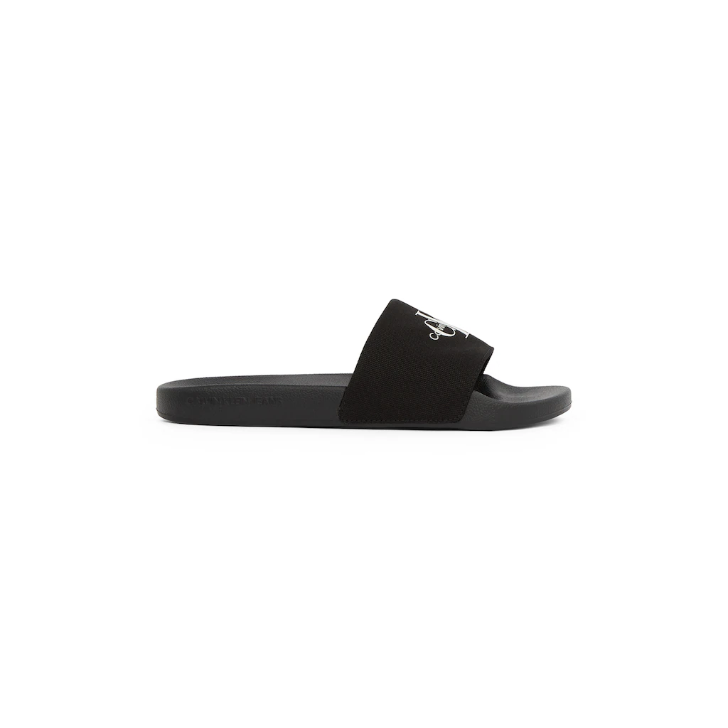 Calvin Klein Jeans Pantolette »SLIDE MONOGRAM WMNS« Poolslides Schlappen Sommerpantolette Strandschuh Zum Schlupfen