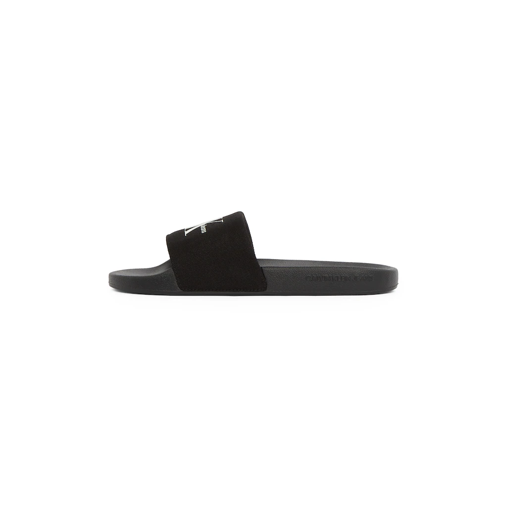 Calvin Klein Jeans Pantolette »SLIDE MONOGRAM WMNS« Poolslides Schlappen Sommerpantolette Strandschuh Zum Schlupfen