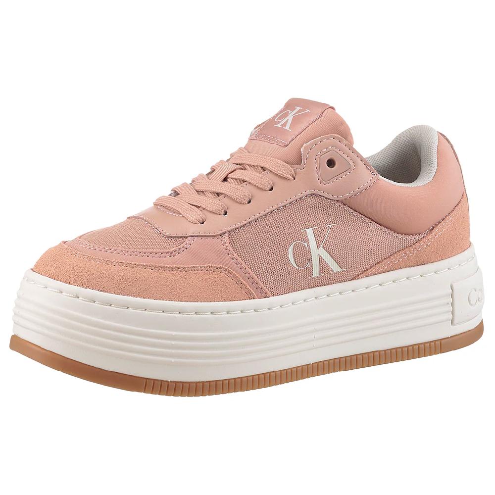 Calvin Klein Jeans Plateausneaker »BOLD FLATF LOW MIX MG MEDIA« Schnürschuh Freizeitschuh Halbschuh Mit Seitlichem Logo Bestellen