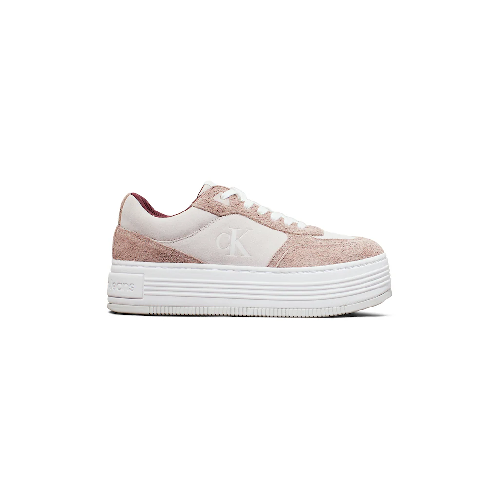 Calvin Klein Jeans Plateausneaker »BOLD PLATF LACEUP LOW MG SUEDE« Freizeitschuh Halbschuh Schnürschuh Mit Seitlichem CK-Logo ▷ Für