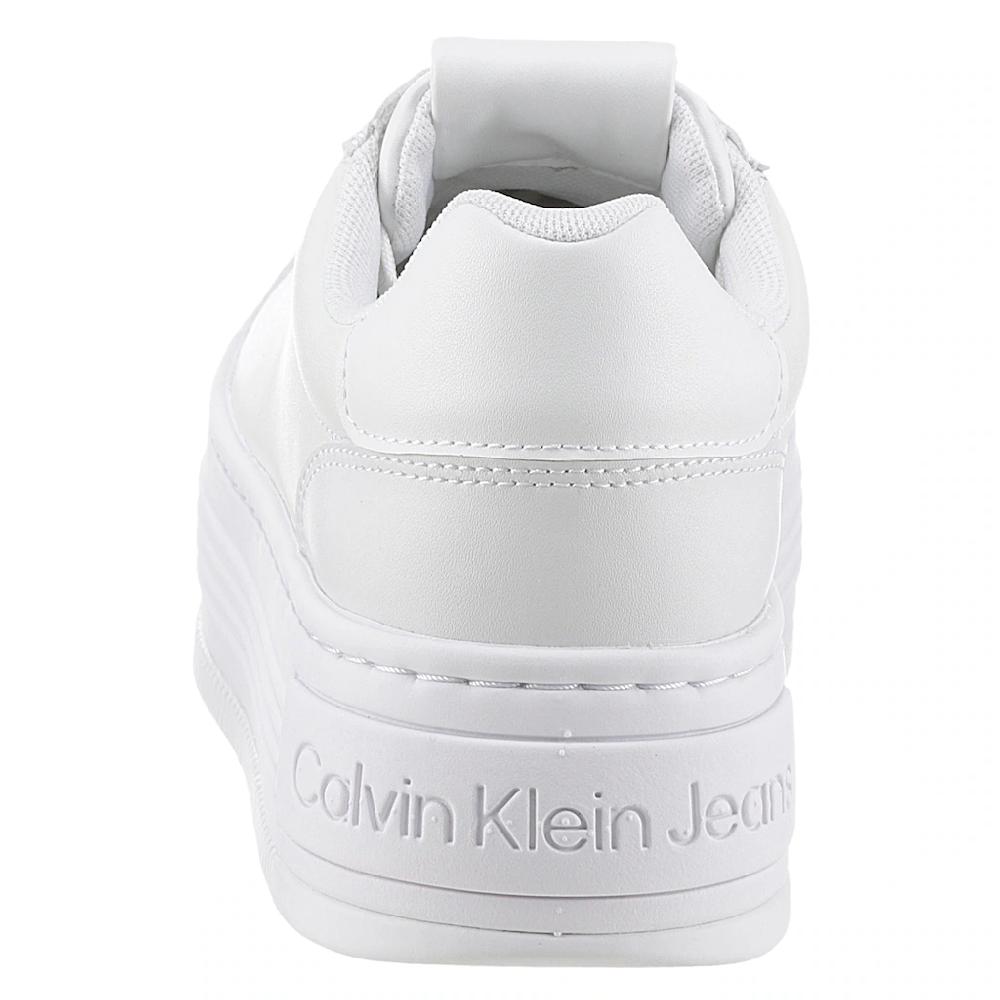 Calvin Klein Jeans Plateausneaker »BOLD PLATF LOW OH MG LTH« Halbschuh Schnürschuh Freizeitschuh Mit Gepolstertem Schaftrand Bestellen