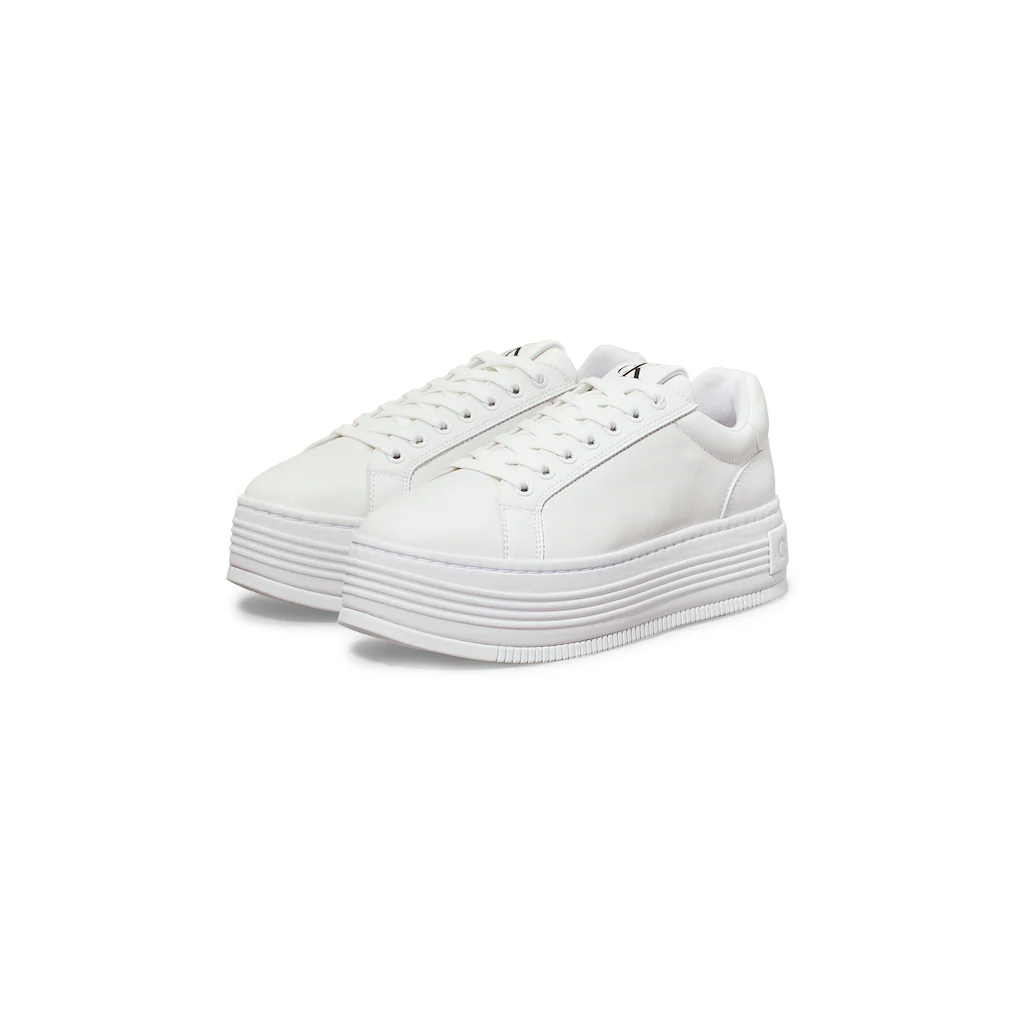 Calvin Klein Jeans Plateausneaker »BOLD PLATF LOW OH MG LTH« Halbschuh Schnürschuh Freizeitschuh mit gepolstertem Schaftrand bestellen