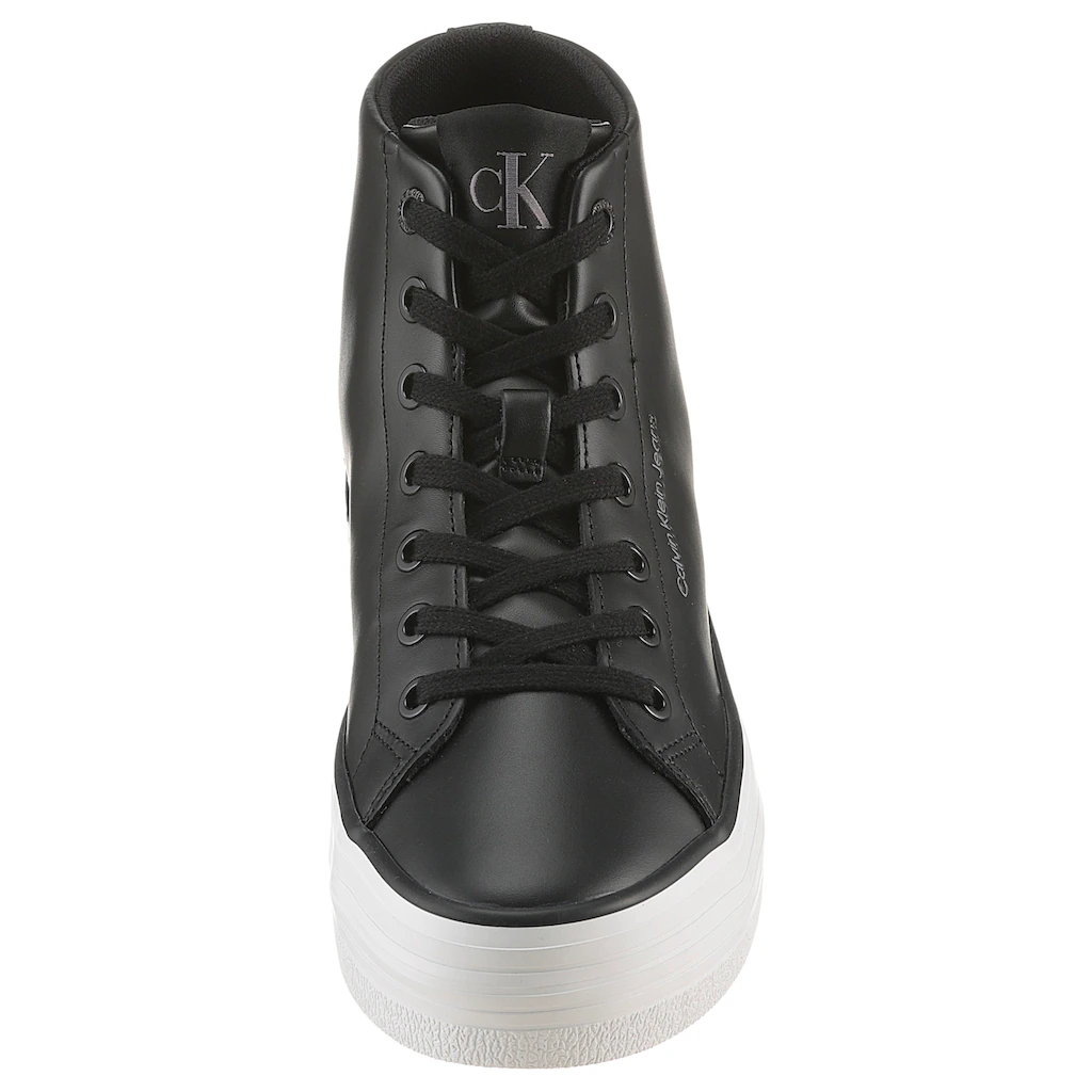 Calvin Klein Jeans Plateausneaker »BOLD VULC FLATF MID LTH IN« High Top Sneaker Schnürboots Mit CK Logo An Der Ferse Online Bestellen