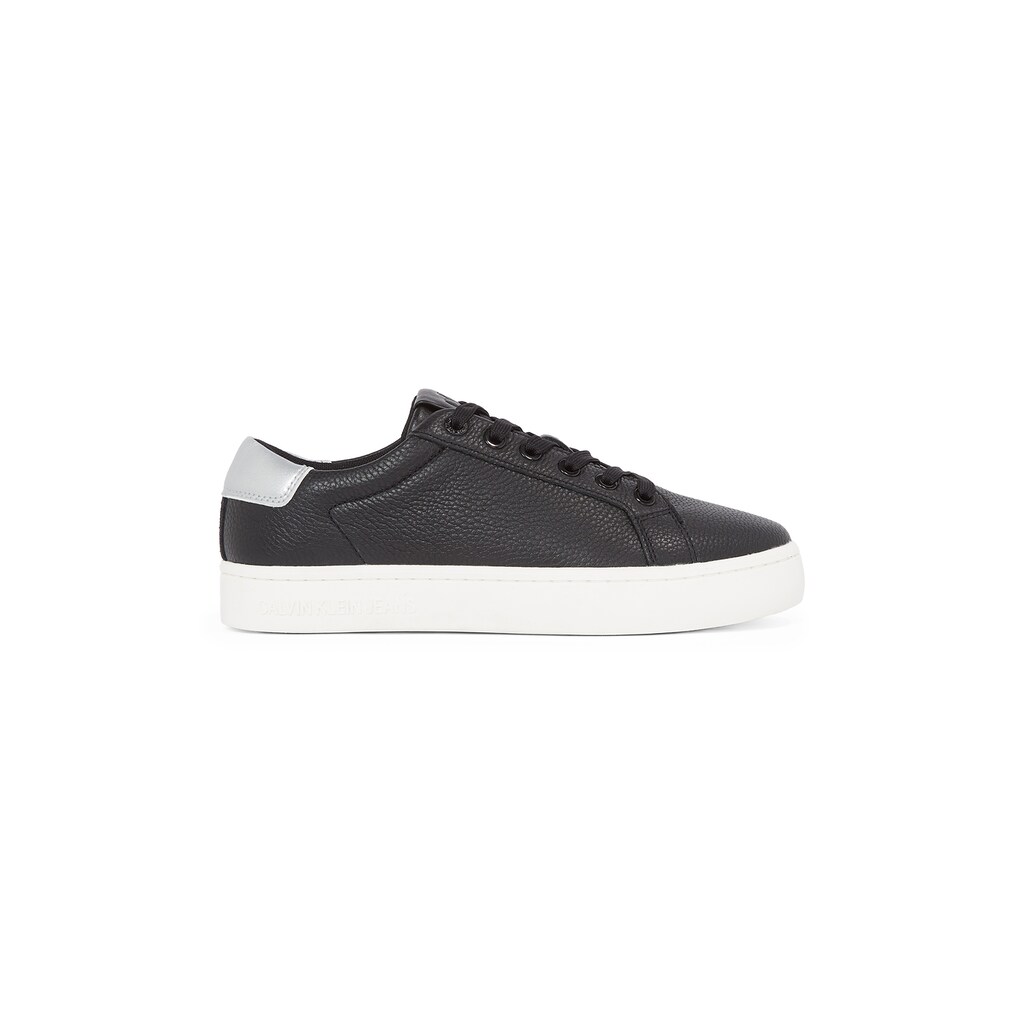 Calvin Klein Jeans Plateausneaker »CLASSIC CUPSOLE LOW OHB« Schnürschuh Halbschuh Freizeitschuh Mit Kontrast An Der Ferse Online Kaufen