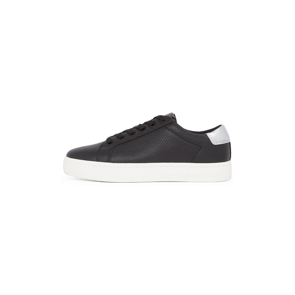 Calvin Klein Jeans Plateausneaker »CLASSIC CUPSOLE LOW OHB« Schnürschuh Halbschuh Freizeitschuh Mit Kontrast An Der Ferse Online Kaufen