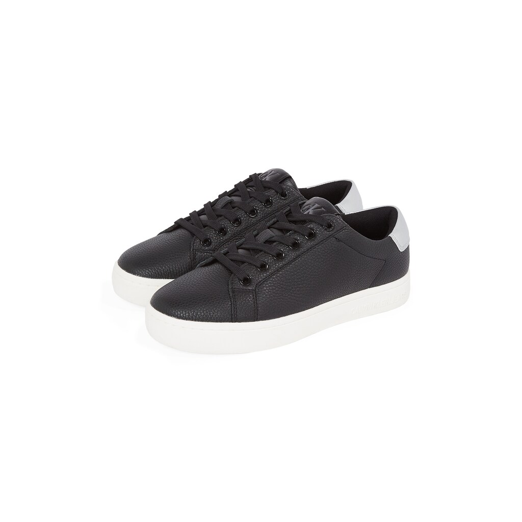 Calvin Klein Jeans Plateausneaker »CLASSIC CUPSOLE LOW OHB« Schnürschuh Halbschuh Freizeitschuh mit Kontrast an der Ferse online kaufen