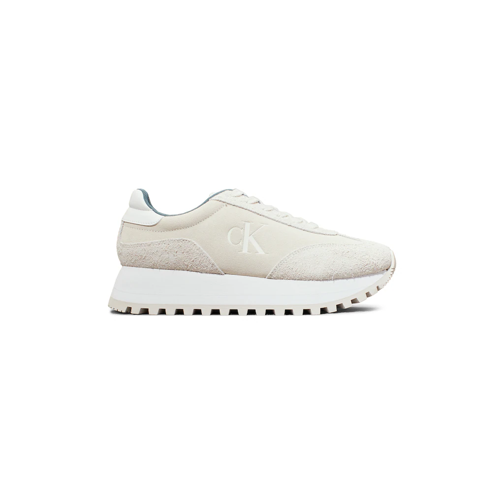 Calvin Klein Jeans Plateausneaker »RUNNER LACEUP ML SUEDE« Freitzeitschuh Schnürschuh Halbschuh Mit Seitlichem CK-Logo ▷ Für