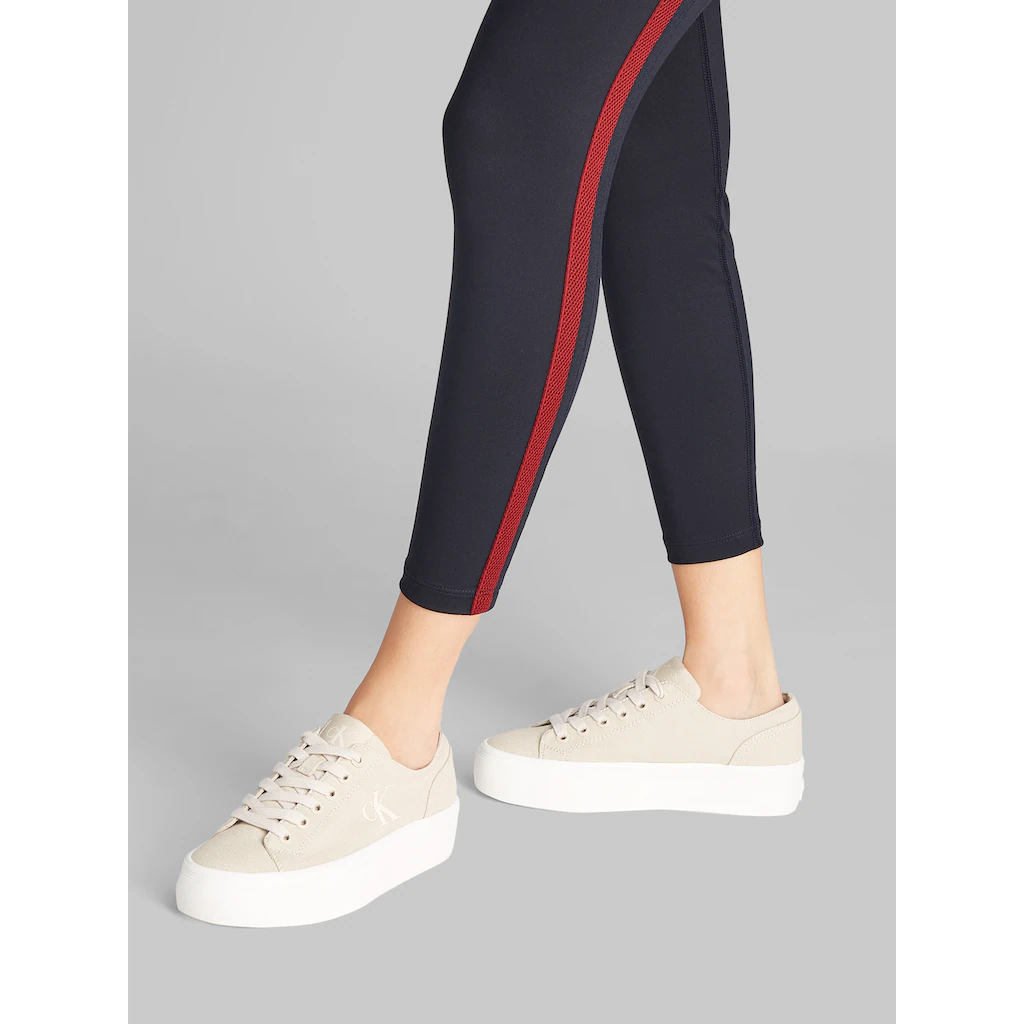 Calvin Klein Jeans Plateausneaker »VULC FLATFORM LOW CV MG« Schnürschuh Freizeitschuh Halbschuh Mit Seitlichem Logo Bestellen