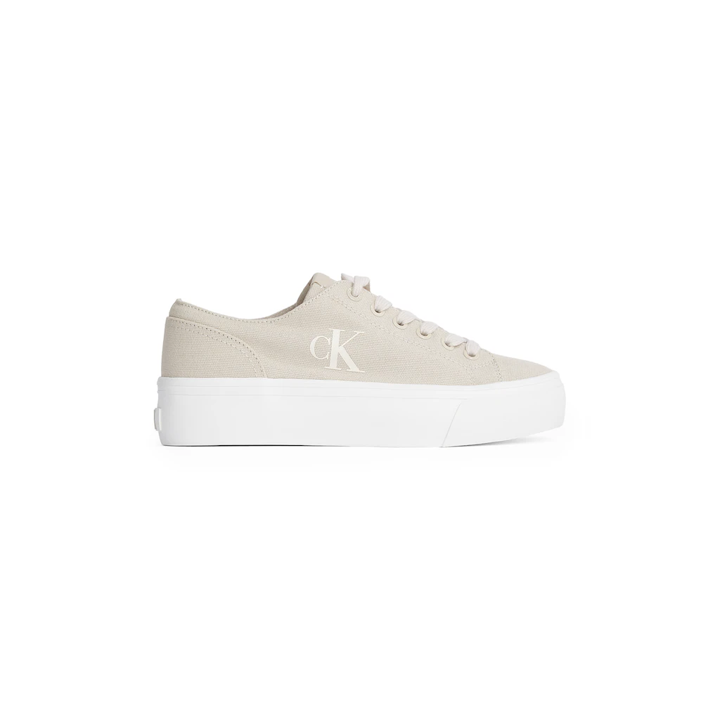 Calvin Klein Jeans Plateausneaker »VULC FLATFORM LOW CV MG« Schnürschuh Freizeitschuh Halbschuh Mit Seitlichem Logo Bestellen