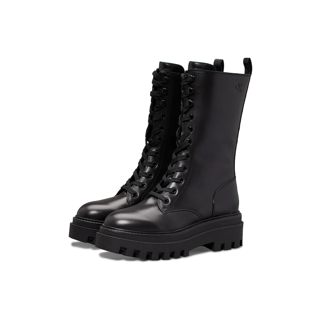 Calvin Klein Jeans Schnürboots »FLATFORM LACE UP BOOT MG LTH« Schnürstiefelette Plateauboots mit Profilsohle kaufen