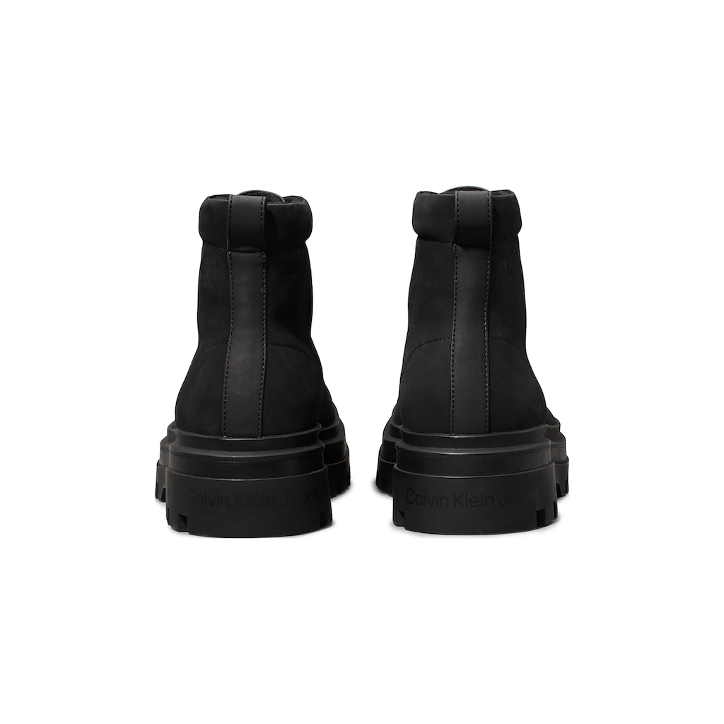 Calvin Klein Jeans Schnürboots »LUGGED BOOT LACEUP REBELLIOUS« Schnürstiefelette Plateauboots Profilsohle Mit Anziehlasche Kaufen