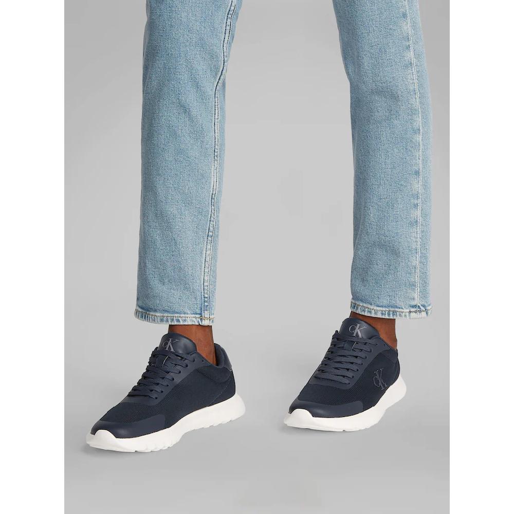 Calvin Klein Jeans Sneaker »3 EVA RUNNER MESH« Freizeitschuh Halbschuh Schnürschuh Mit Kontrastbesatz