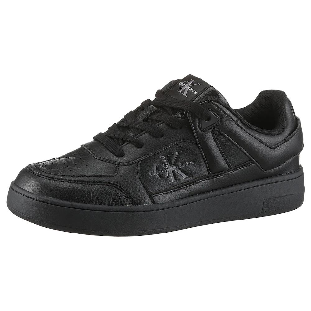 Calvin Klein Jeans Sneaker »BASKET CUP LOW LACEUP TUMBLED« Schnürschuh Freizeitschuh Basket-Halbschuh mit seitlichem Logo online bestellen