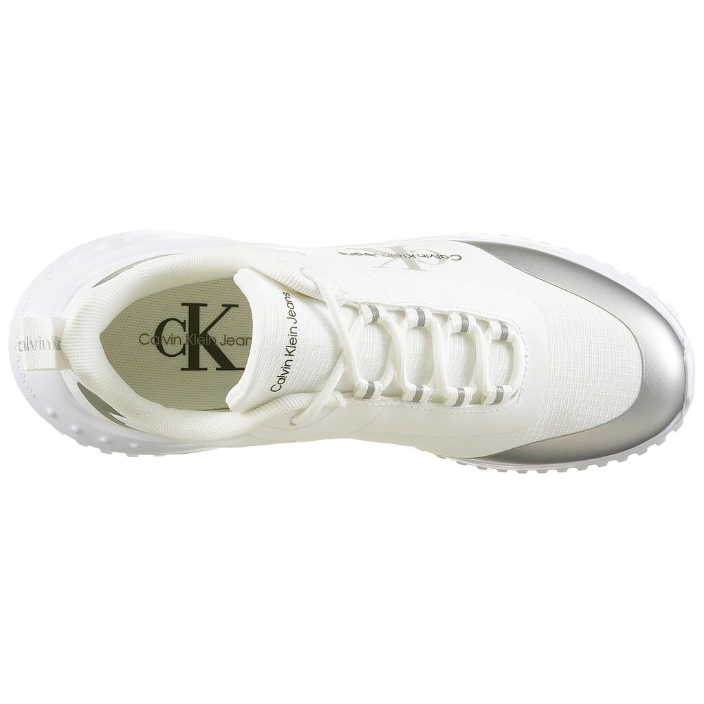 Calvin Klein Jeans Sneaker »EVA RUNNER LOW LACE MIX ML WN« Freizeitschuh Halbschuh Schnürschuh Mit Leichter Laufsohle Kaufen