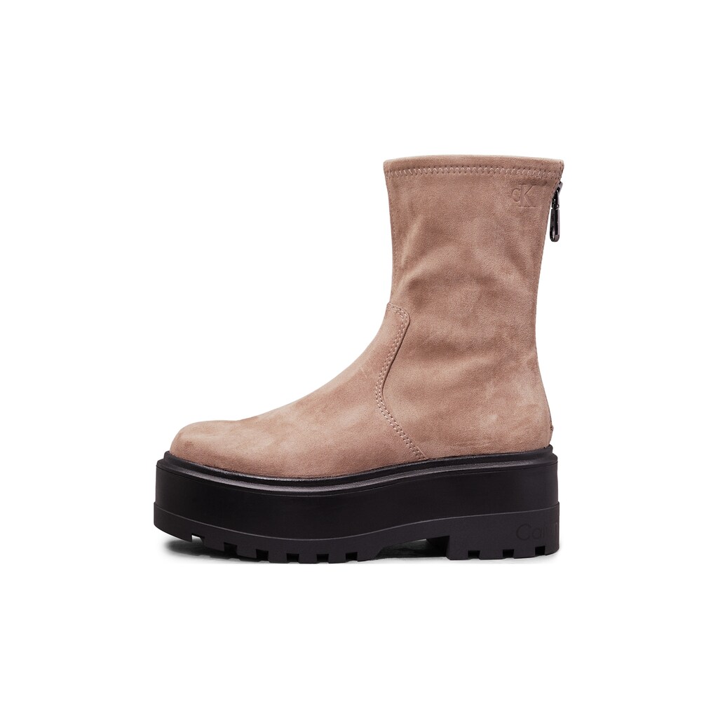 Calvin Klein Jeans Stiefelette »FLATFORM ZIP MG SS« Plateau Herbstmode Boots Mit Praktischem Fersenreißverschluss Bestellen