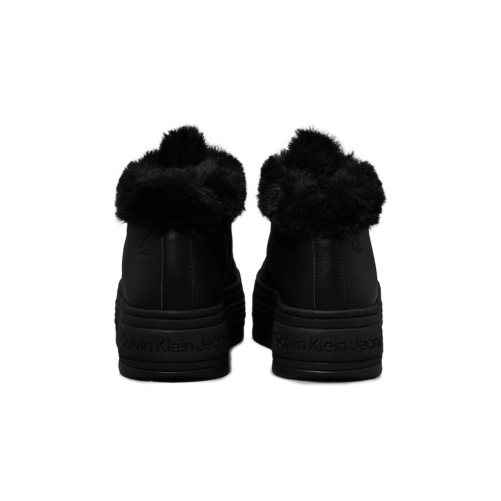 Calvin Klein Jeans Winterboots »BOLD PLATF LOW LACEUP MG LTH« Plateauboots Stiefelette High-Top Sneaker Logo In Der Laufsohle Kaufen