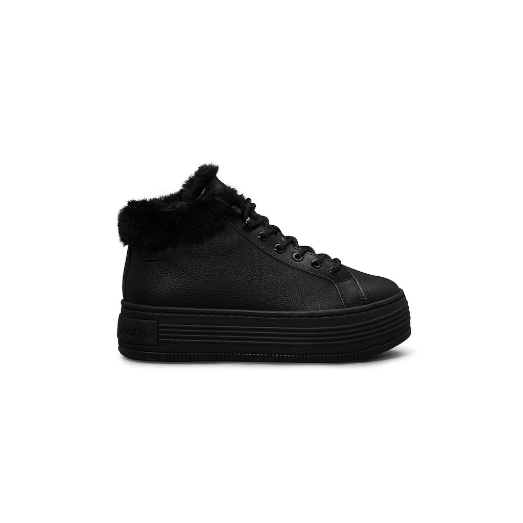 Calvin Klein Jeans Winterboots »BOLD PLATF LOW LACEUP MG LTH« Plateauboots Stiefelette High-Top Sneaker Logo In Der Laufsohle Kaufen