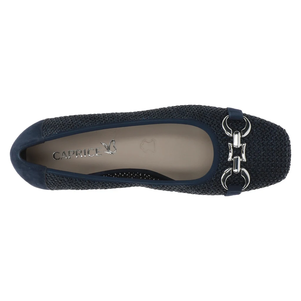Caprice Ballerina Blockabsatz Bequemschuh Businessschuh Mit Schmuckelement
