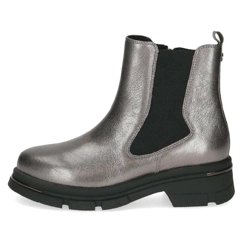 Caprice Chelseaboots Blockabsatz Plateau Stiefelette In Auffälliger Metallic-Optik Bestellen