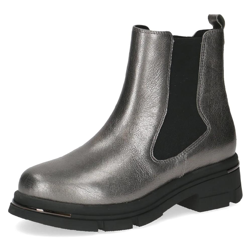 Caprice Chelseaboots Blockabsatz Plateau Stiefelette in auffälliger Metallic-Optik bestellen