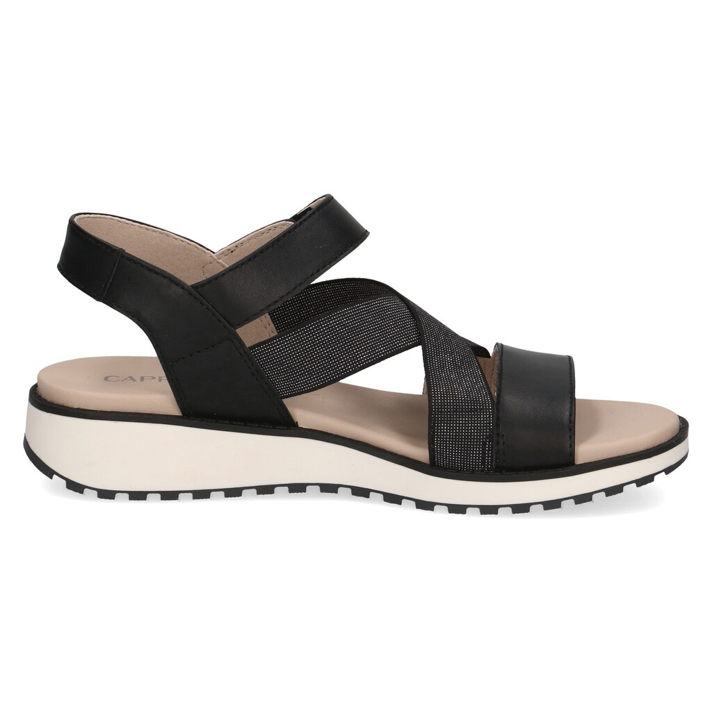 Caprice Keilsandalette Riemchensandale Sommerschuh Bequemschuh Mit Strasssteinchen