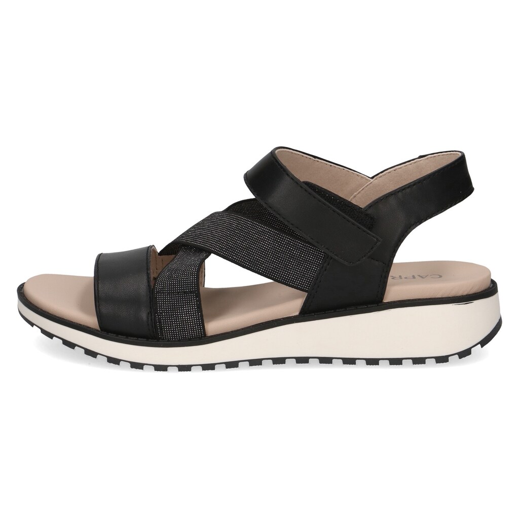 Caprice Keilsandalette Riemchensandale Sommerschuh Bequemschuh Mit Strasssteinchen
