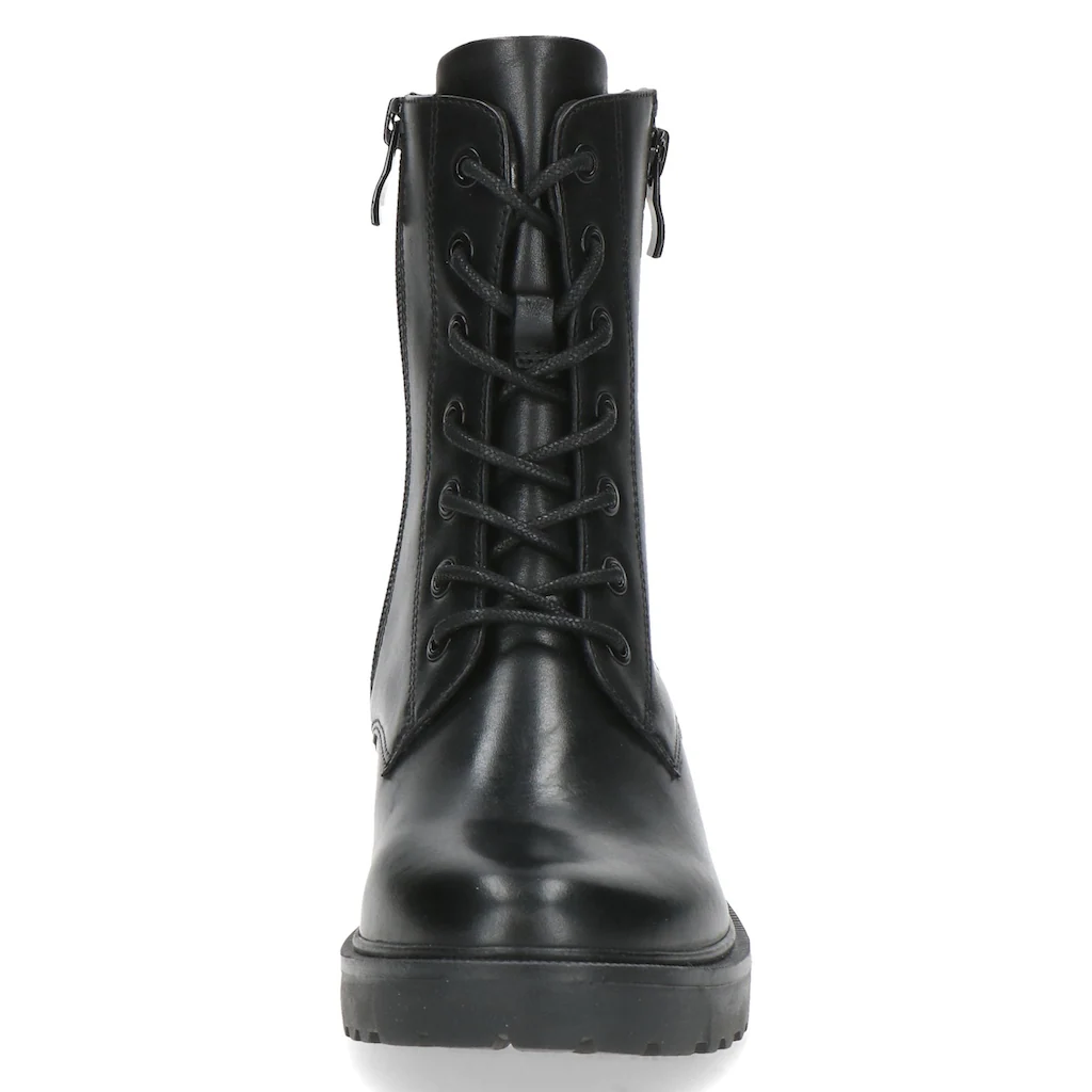 Caprice Stiefelette Blockabsatz Schnürstiefelette Schnürboots Zwei Reißverschlüsse Online Kaufen