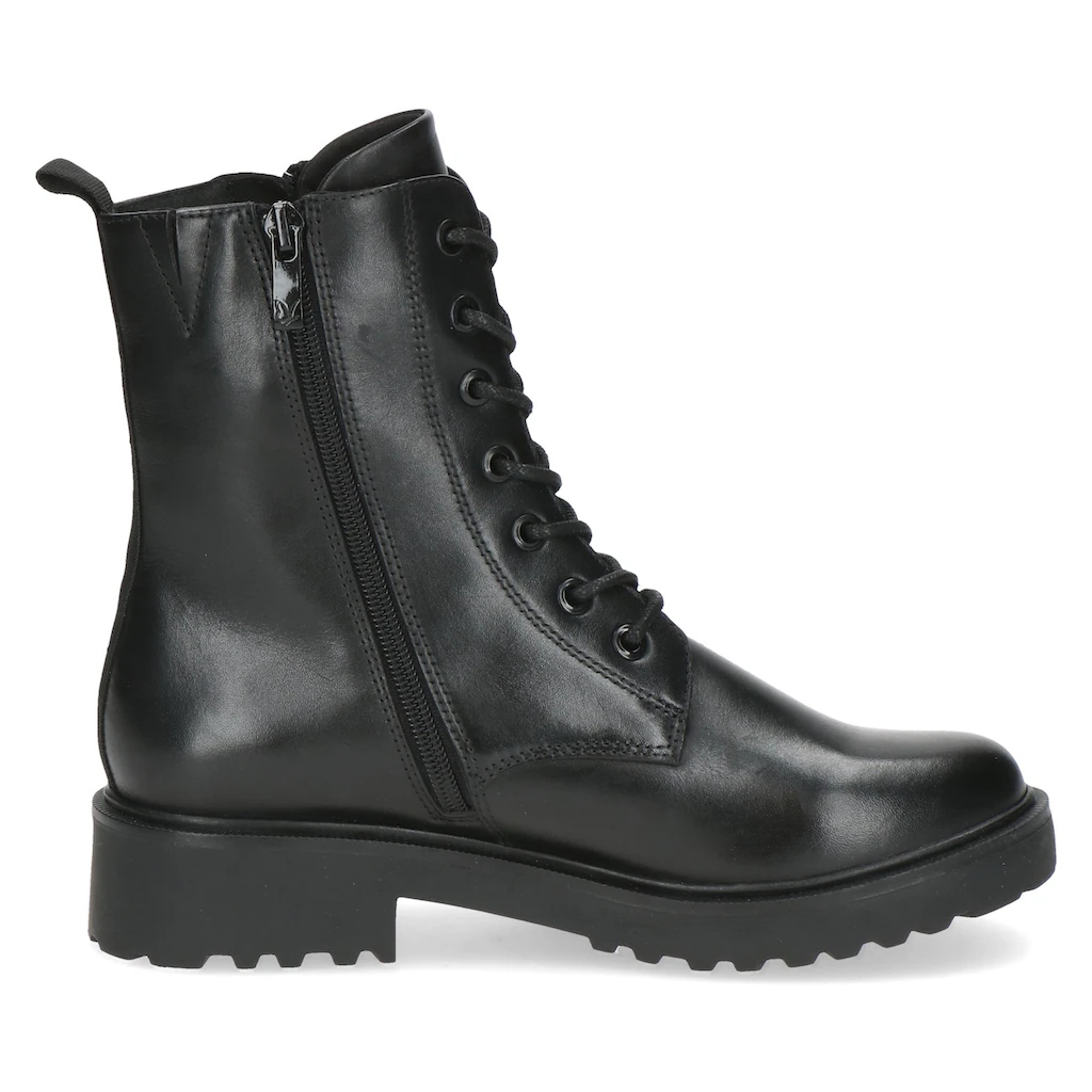 Caprice Stiefelette Blockabsatz Schnürstiefelette Schnürboots Zwei Reißverschlüsse Online Kaufen