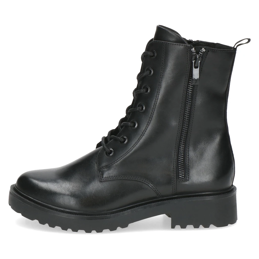 Caprice Stiefelette Blockabsatz Schnürstiefelette Schnürboots Zwei Reißverschlüsse Online Kaufen