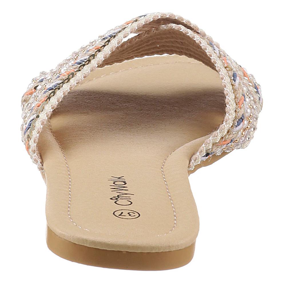 CITY WALK Pantolette Sommerschuh Schlappen Im Boho-Look