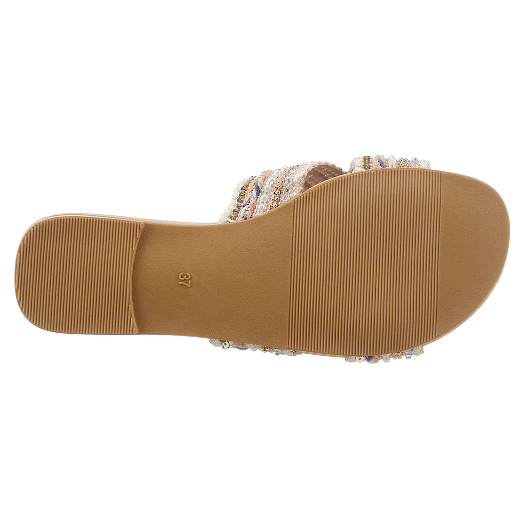 CITY WALK Pantolette Sommerschuh Schlappen Im Boho-Look