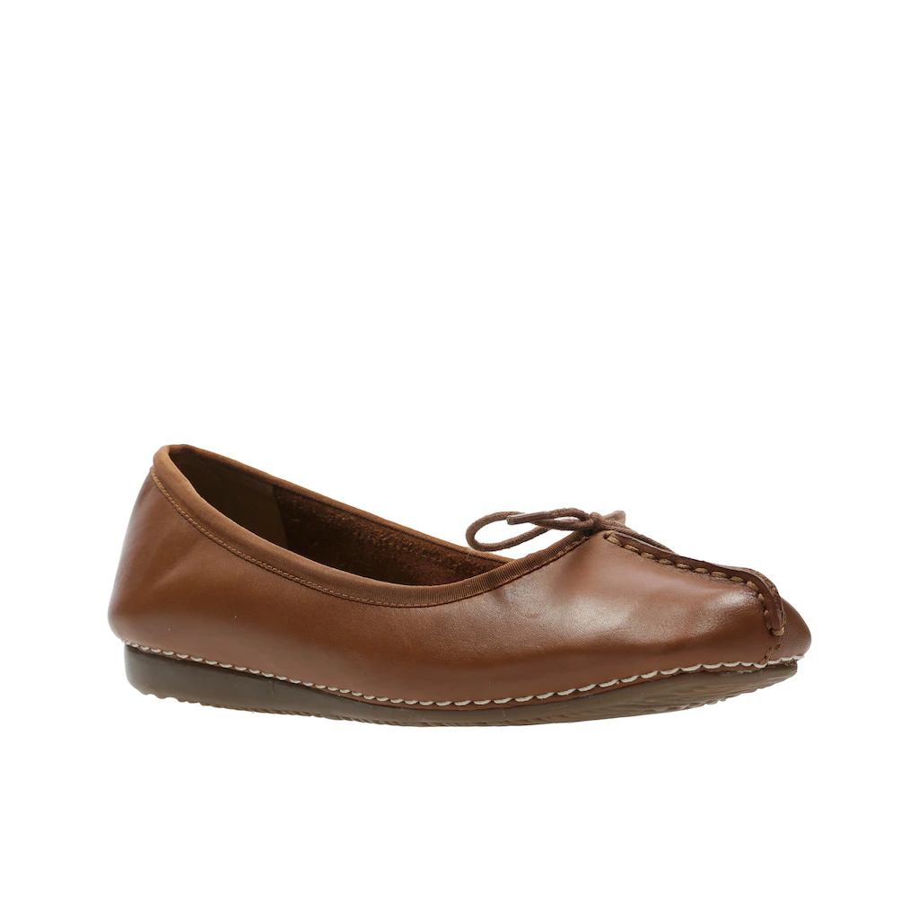 Clarks Ballerina »Freckle Ice« Slipper Flats Flats Slipper mit Schleifchen