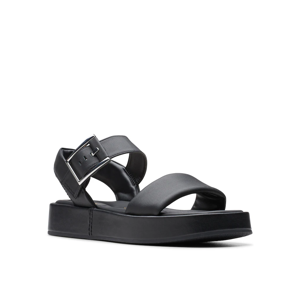 Clarks Sandale »Alda Strap« Sandale Flats Mit Plateausohle