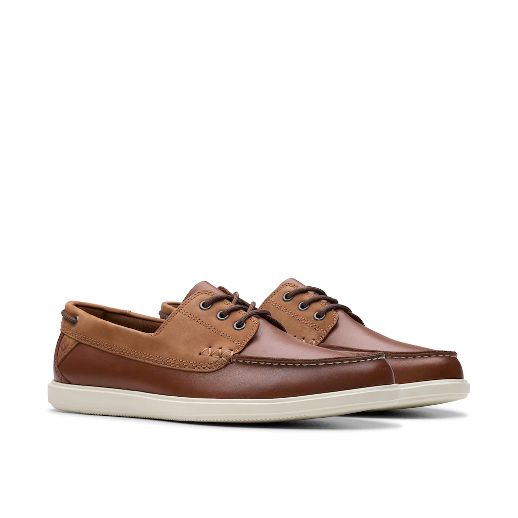 Clarks Schnürschuh »Bratton Boat« Bootsschuh Mokassin Slip-On Sneaker mit Ziernaht bestellen
