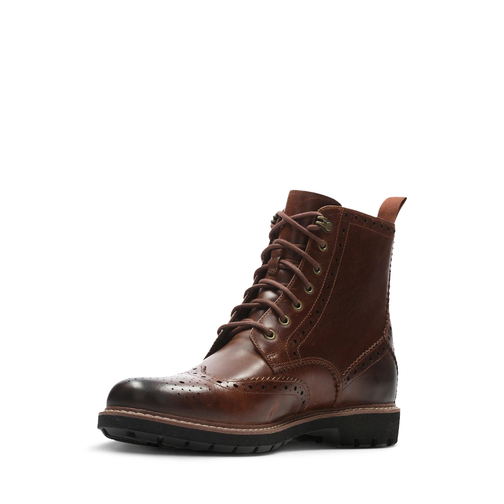 Clarks Schnürstiefel »Batcombe Lord« Budapester Brogue Business Stiefel Mit Lyralochung Kaufen