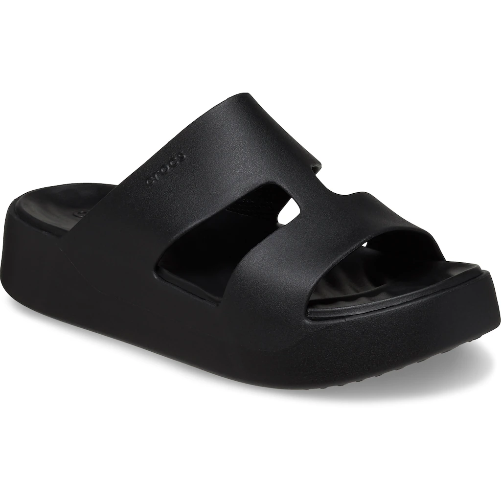 Crocs Badepantolette »Getaway Platform H-Strap« Sommerschuh Schlappen Badeschuh Poolslides weiche Innensohle