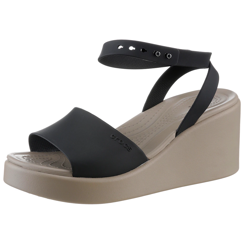 Crocs Keilsandalette »Brooklyn Ankle Strap Wedge« Plateausandale Sandale in Bequemweite G (= weit) online kaufen