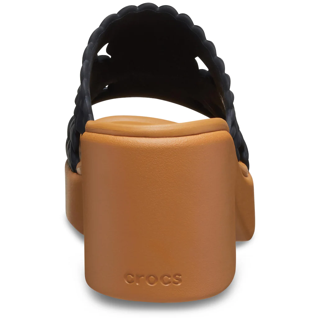 Crocs Pantolette »Brooklyn Woven Slide Heel« Sandale Sommerschuh Mit Modischem Blockabsatz