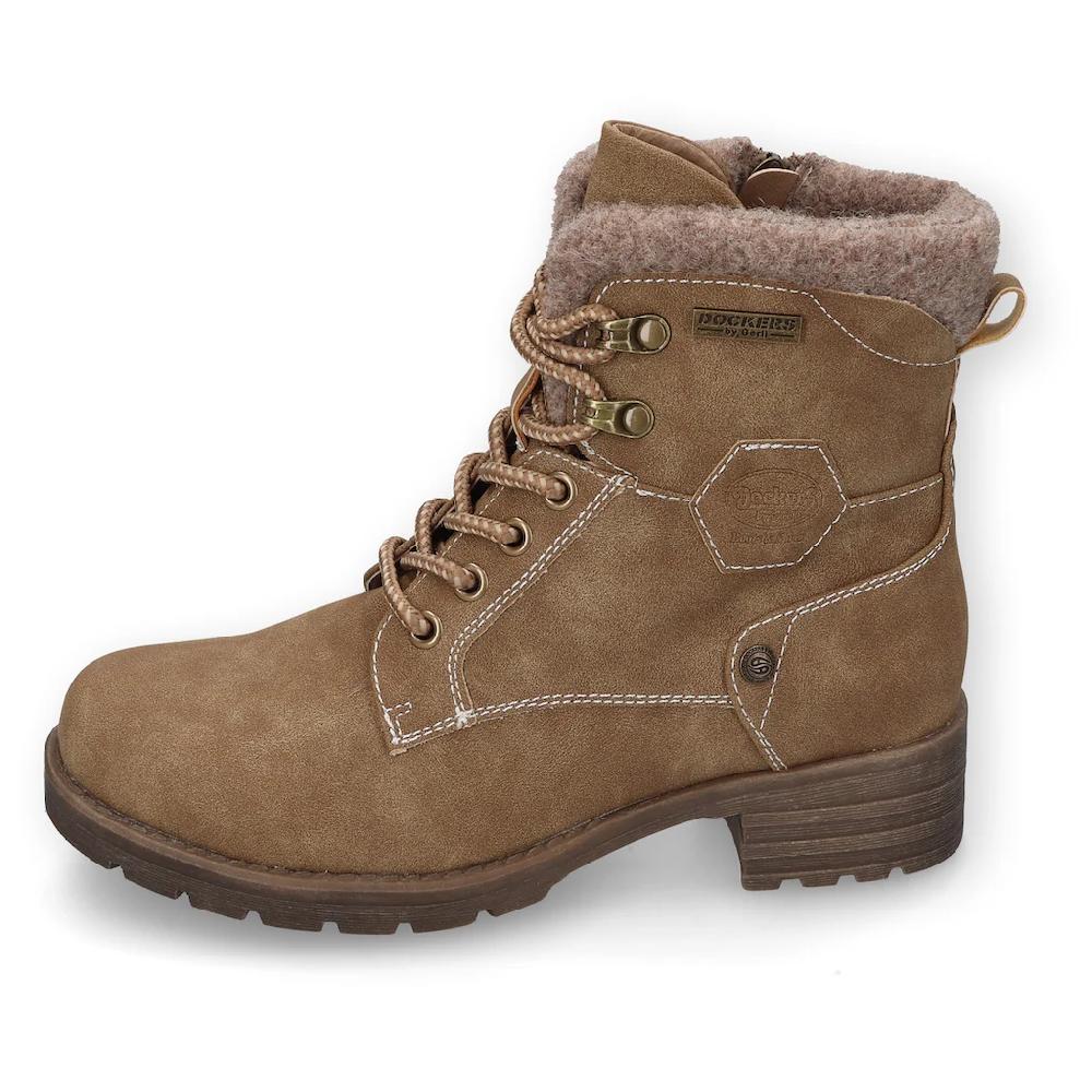 Dockers by Gerli Schnürstiefelette Schnürboots Winterstiefel mit Filz am Schaft ▷ für