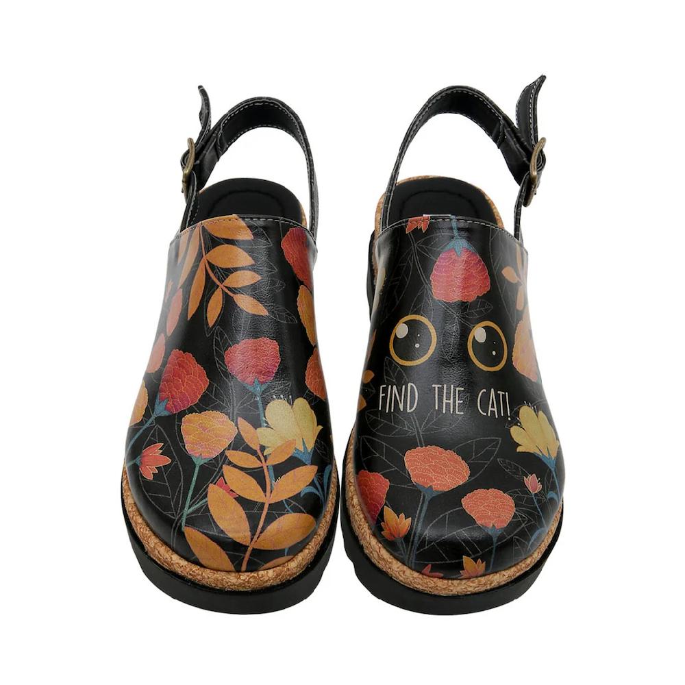 DOGO Clog »Damen Akita Find The Cat Vegan Damen Clog« Vegan Online Kaufen