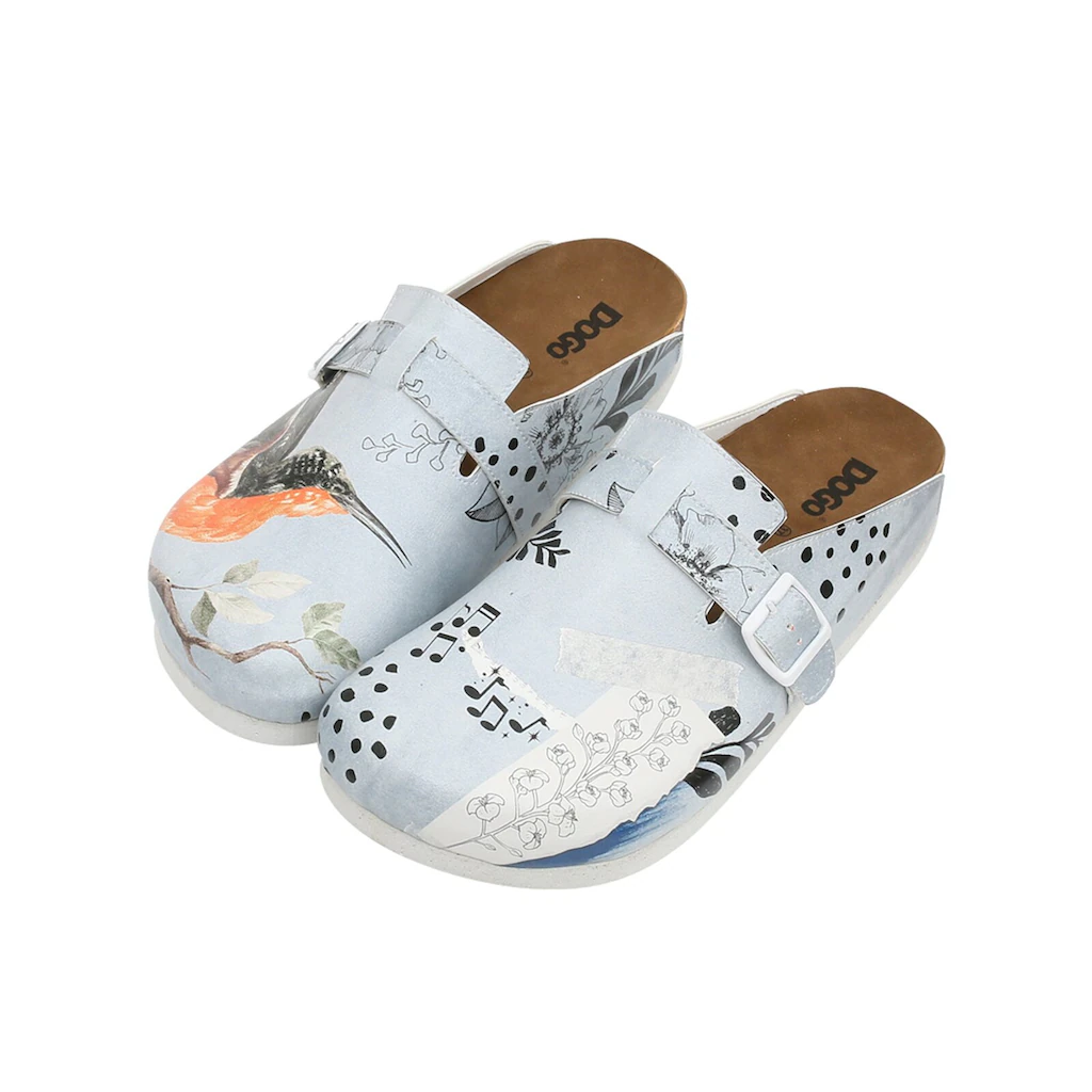 DOGO Hausschuh »Damen Comfie Birds Chirping Vegan Damen Sandalen/ Sandaletten /« Vegan