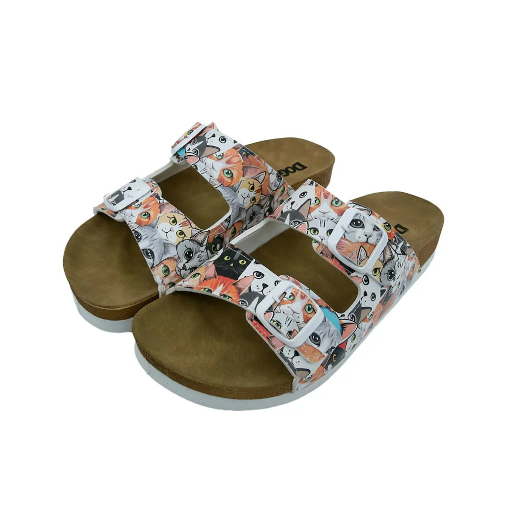 DOGO Pantolette »Damen Stella Cat Audience Vegan Damen Sandalen/ Sandaletten /« Vegan Online Kaufen