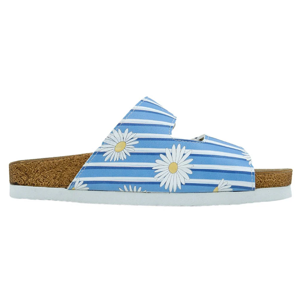 DOGO Pantolette »Damen Stella Daisy Stripes Vegan Damen Sandalen/ Sandaletten /« Vegan ▷ Für