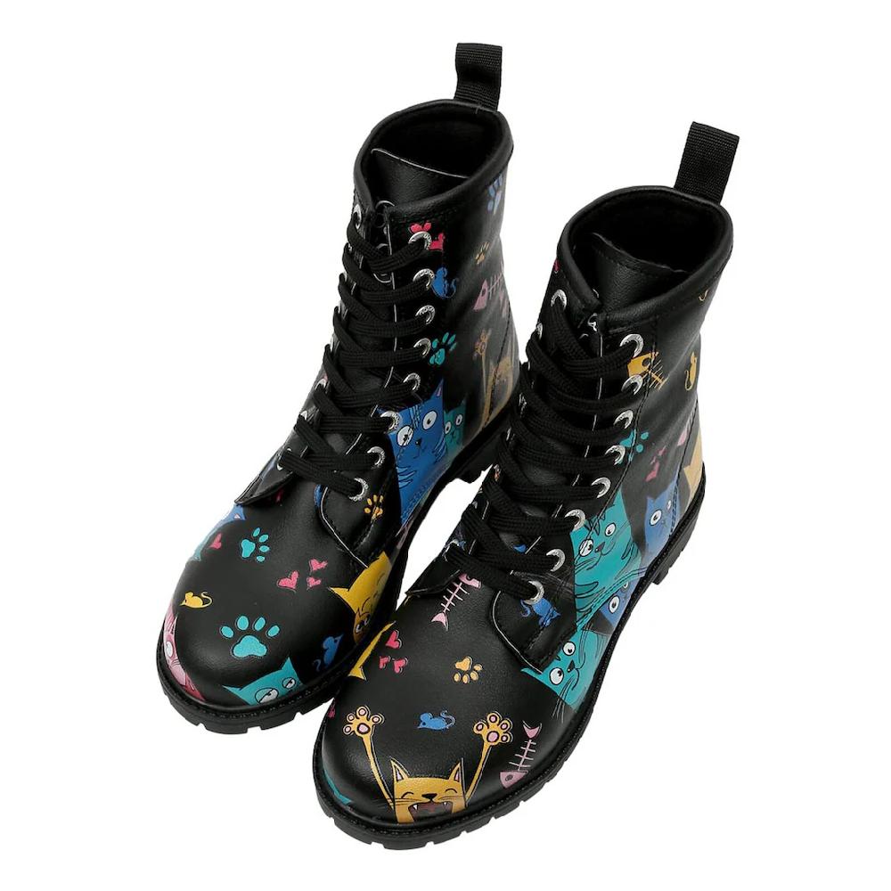 DOGO Schnürboots »Damen Black Long Boots Go Back To Being Yourself 36 Damen Boots« Vegan Online Kaufen