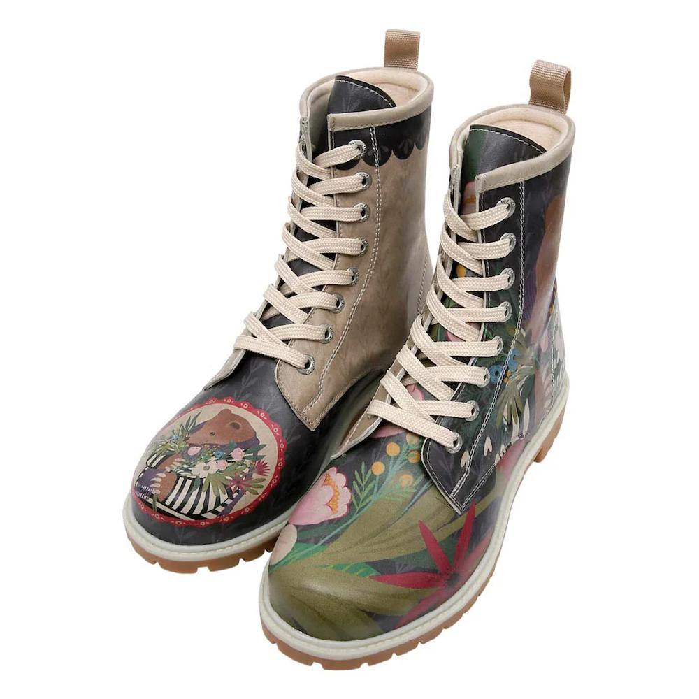 DOGO Schnürboots »Damen Boots Bear And Flowers Vegan Damen Boots / Female« Vegan Online Bestellen