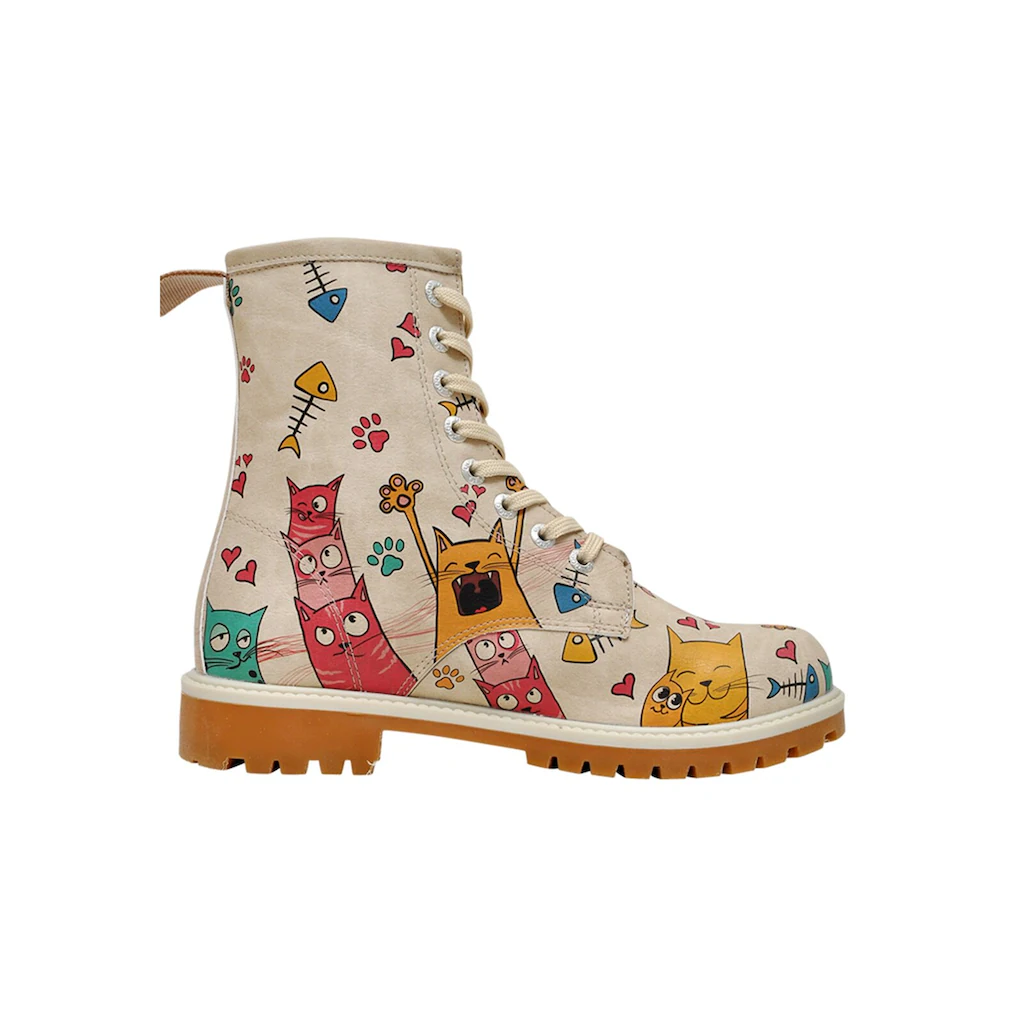 DOGO Schnürboots »Damen Boots Cat Lovers Vegan Damen Boots / Female« Vegan Online Bestellen